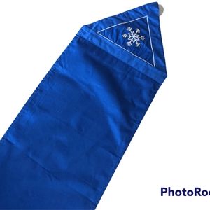 Winter Themed Blue & Silver Table Runner